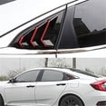 thumbnail image 2 of Zyutaosan Side Air Vent Window Louver Cover Glossy Black Red Abs Cover For Honda Civic 2016-2021 10Th Sedan, 2 of 5