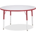 thumbnail image 2 of Round Activity Table - 42" Diameter, E-height - Freckled Gray/Red/Gray, 2 of 2