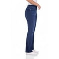 thumbnail image 3 of Rekkuna Women's Pull-On Stretchy Comfort Straight Leg Jean (10, Dark Wash Sandblast), 3 of 6