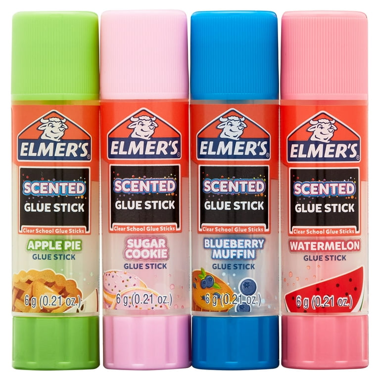Elmers Scented Glue Sticks Variety Pack, Includes Disappearing Purple Glue Sticks, 12 Count
