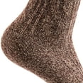 thumbnail image 3 of Big Girl's Women's 6 Pairs Pack Fashion Soft Wool Crew Socks One Size AHR1613Brown, 3 of 4
