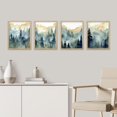 thumbnail image 3 of PixonSign Framed Wall Art Watercolor Pine Tree Forest Mountain, Set of 4 Nature Wilderness Wall Decor Prints, Floral Wall Décor, Adhesive Canvas Poster, Modern Home Artwork - 11"x14" Natural, 3 of 5
