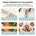 thumbnail image 3 of Christmas Gingerbread Man Travel Portable Square Display Case Decorative Box Jewelry Stand Earring Holder for Girls and Women: Stores Rings, Earrings, Necklaces, Bracelets, and More, 3 of 6