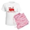 thumbnail image 6 of CafePress - This Is How I Roll Women's Light Pajamas - Women's Short Sleeve Print T-Shirt and Pants Light Cotton Pajama Set, 6 of 7
