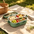 thumbnail image 2 of TACILIP Classroom Supplies, 1PCS Bento Box Lunch Box 3 Compartment Snack Containers Reusable Lunch Box Lunch Containers For Home Travel Work 850ml, Teacher Gifts, 2 of 6