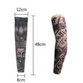 thumbnail image 2 of PVUEL 6 pcs Tattoos Cooling Arm Sleeves Cover UV Sun Ray Protection for Cycling, Fishing, Riding, Sport, Golfing, 2 of 10
