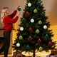 thumbnail image 4 of 16 Pcs Velvet Christmas Balls Flocked Christmas Tree Ornaments Plastic Balls Xmas Decorative Hanging Ornaments Christmas Tree Decoration, 4 of 7