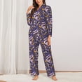 thumbnail image 2 of Sikiie Snake And Floral Women's Long-Sleeve Shirt and Full-Length Bottom Pajama Set (s-xxl)-X-Large, 2 of 7
