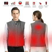 Romacci Unisex Heated Vest USB Charging Electric Warm Vests Heated Jacket Washable for Women Men Outdoor Motorcycle Riding