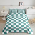 thumbnail image 2 of Feelyou Fashion Turquoise Buffalo Bedding Comforter Set, Chic Check Plaid Twin Comforter Sets, Teens Kids Boys Girls Reversible Bedding Set, Ultra Soft Bedroom Decor, 2-Piece, 2 of 8