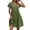 Army Green, variant on Abomasnow Summer Dresses for Women 2025 Cap Sleeve V Neck Cotton Linen Dress A Line Button Down Midi Dress
