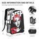 thumbnail image 2 of Lil Peep Mochila transparente temática, resistente y duradera, bolsa see-through para trabajo, deporte, universidad y viaje, 31 × 43 cm, 2 of 6