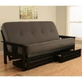 thumbnail image 2 of Kodiak Furniture Monterey Futon with Linen Fabric Mattress in Cocoa Brown/Black, 2 of 3
