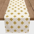 thumbnail image 2 of Creative Products Swiss Cross Pattern Yellow 5 16 x 90 Poly Twill Table Runner, 2 of 3