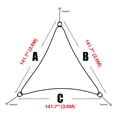 thumbnail image 3 of 12' x 12' x 12' Triangle Waterproof Sun Shade Sail Outdoor Canopy Cover UV Block for Backyard Porch Pergola Deck Garden Patio with Free Rope, 3 of 9