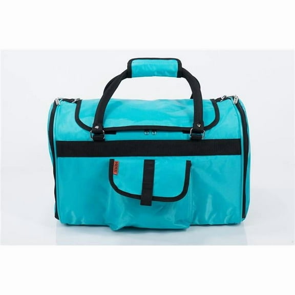 Prefer Pets 312AQ 17 x 12 x 10 in. Hideaway Duffel Pet Carrier, Aqua