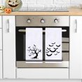thumbnail image 4 of Halloween Bat Tree Stripe Kitchen Towels Dish Towels, 18x26 Inch Bat Spooky Decoration Hand Towels Set of 2, 4 of 6