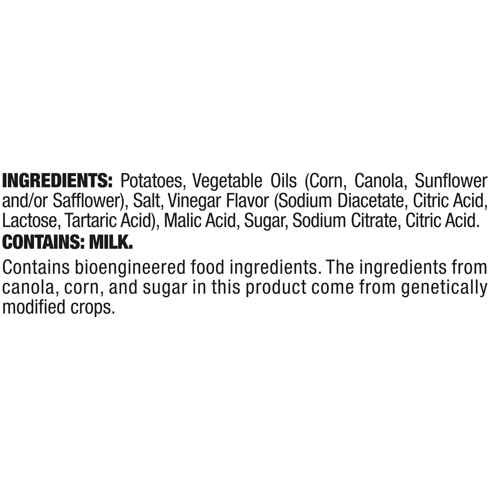 Tom's Potato Chips, Vinegar and Salt, 2.5 oz Snack Bag