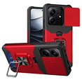 thumbnail image 1 of For Xiaomi Redmi Note 14 4G (163.25mm) Note 14 5G Case Kickstand Slide Lens Lid PC + TPU Phone Cover, 1 of 5