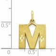 thumbnail image 4 of 10K Yellow Gold Initial M Charm Made In United States 10c768m, 4 of 6