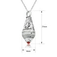 thumbnail image 4 of SuperJeweler Vintage Tibetan Mother of Pearl and Coral Teardrop Necklace With Free Chain, 18 inches for Women, 4 of 5
