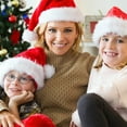 thumbnail image 5 of 6 PCS Christmas Hat, Santa Hat, Unisex Velvet Comfort Christmas Hats Extra Thicken Classic Fur for Christmas New Year Festive Holiday Party Supplies, 5 of 8