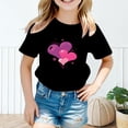 thumbnail image 2 of ibiyuan Shirts for Girls Short Sleeve Shirts Girls T Shirts Size 7-8 Funny Print Toddler Girl Tops 4t Round Neck Tee Cozy Birthday Girl Summer Clothes,6-7 Years, 2 of 5