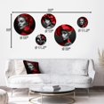 thumbnail image 4 of Designart "Vintage Lady In Stylish Red I" Fashion Woman Metal Wall Art Set of 5 Piece, 4 of 5