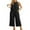 01 Black, variant on Cueply Women's Summer 2 Piece Outfits Lounge Sets Sleeveless Crop Top Wide Leg Cropped Pants with Pockets