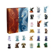 Dragon Advent Calendar 2025, 24 Days of Mini Dragon & Egg Ornaments for Christmas Countdown, Fantasy Themed Collectible Toys for Christmas Decor, Gift for Dragon Lovers Collectors