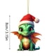 thumbnail image 2 of mfyjkho Adorno colgante navideño de acrílico plano con forma de huevo de dinosaurio para decoración navideña, 8 x 8 x 2 cm, paquete de 1, 2 of 2