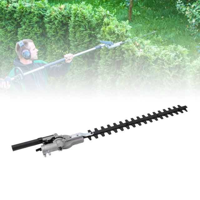 Pole Hedge Trimmer Attachment, Head Brush Cutter Attachment Effort Saving Suction Device Multi Angle for Manganese Steel Blades