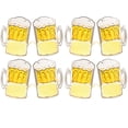 thumbnail image 1 of EeaseMX 4 vasos creativos con forma de jarra de cerveza, divertidos y desbordantes, para fiestas de disfraces, festivales y carnavales (dorados)., 1 of 7