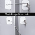 thumbnail image 1 of Verrou de Réfrigérateur, Mini Verrou de Frigo avec Clé pour Adultes, Verrou pour Réfrigérateur, Porte d'Armoire (Blanc Lot de 2), 1 of 5