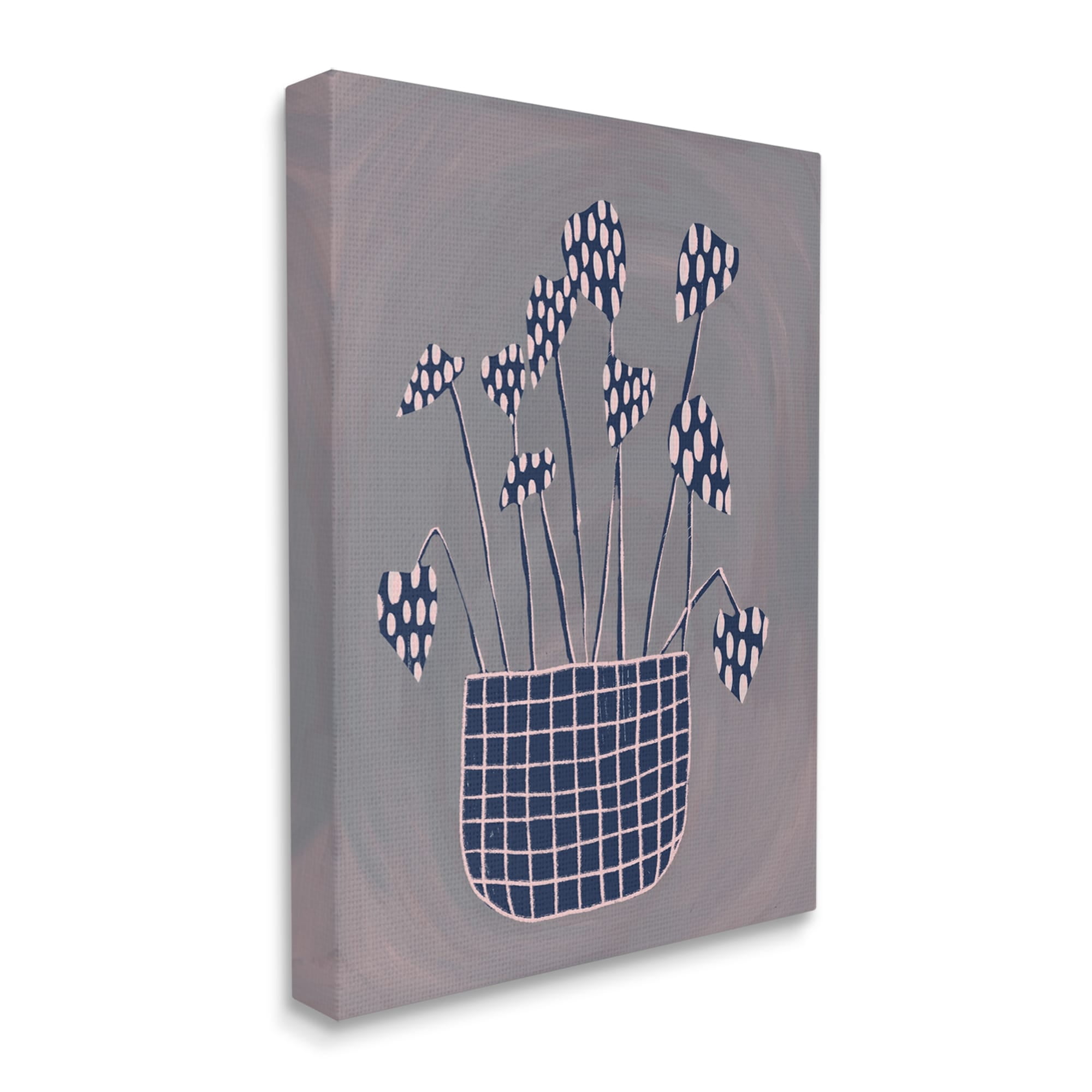 Stupell Spotted Plant Leaves Floral Patterned Botanical & Floral Painting Gallery Wrapped Canvas Print Wall Art