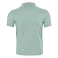 thumbnail image 5 of KLHDSF Men's Polo Shirts 3 Buttons Casual Work T-Shirts Quick Dry Short Sleeve Golf Shirt Pique Jersey Outdoor Performance Top Army Green L, 5 of 8
