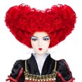 thumbnail image 5 of Alicia en el país de las maravillas 2 La reina roja se encuentra con la bruja en el espejo Reina de corazones cosplay peluca de animación JAMW Sencillez, 5 of 5
