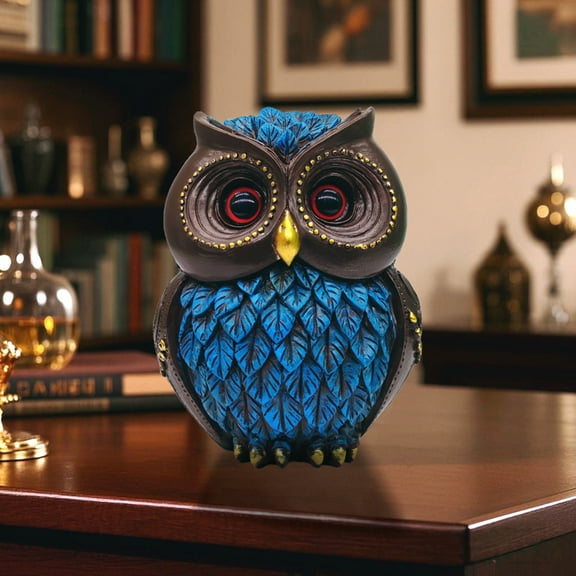Owl Figurine and Sculptures for Shelf Decor Accents, Owl Statue for Home Decor Accents, Owl Decor for Home Office, Owl Bird Figurine Gift for Owl Lover