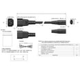 thumbnail image 5 of Cable Leader 2ft IEC320 C14 to C7 Extension Power Cord 18AWG, Black, 5 of 5