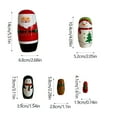 thumbnail image 3 of Uutvmp Christmas Russian Nesting Dolls Set 5 Pcs, Russian Doll Christmas Decorations, Christmas Santa, Snow Man, Deer, Elf, Penguin, 3 of 6