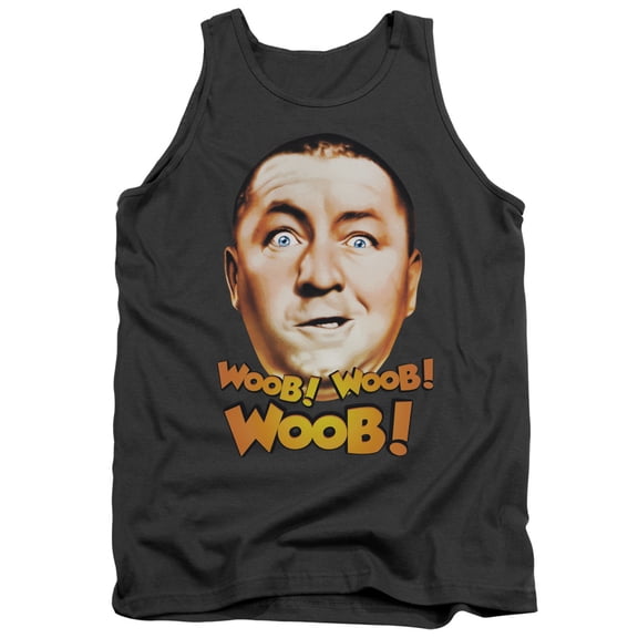 Three Stooges Woob Woob Woob Adult Tank Top Charcoal