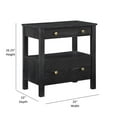 thumbnail image 5 of Comfort Pointe Delano Black Finish Wood 2-drawer Modern Storage Nightstand, 5 of 15