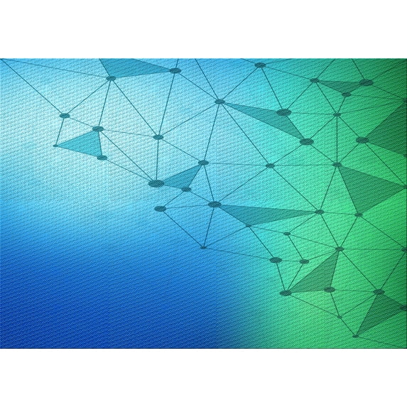 Ahgly Company Machine Washable Indoor Rectangle Transitional Blue Ivy Blue Area Rugs, 2' x 3'