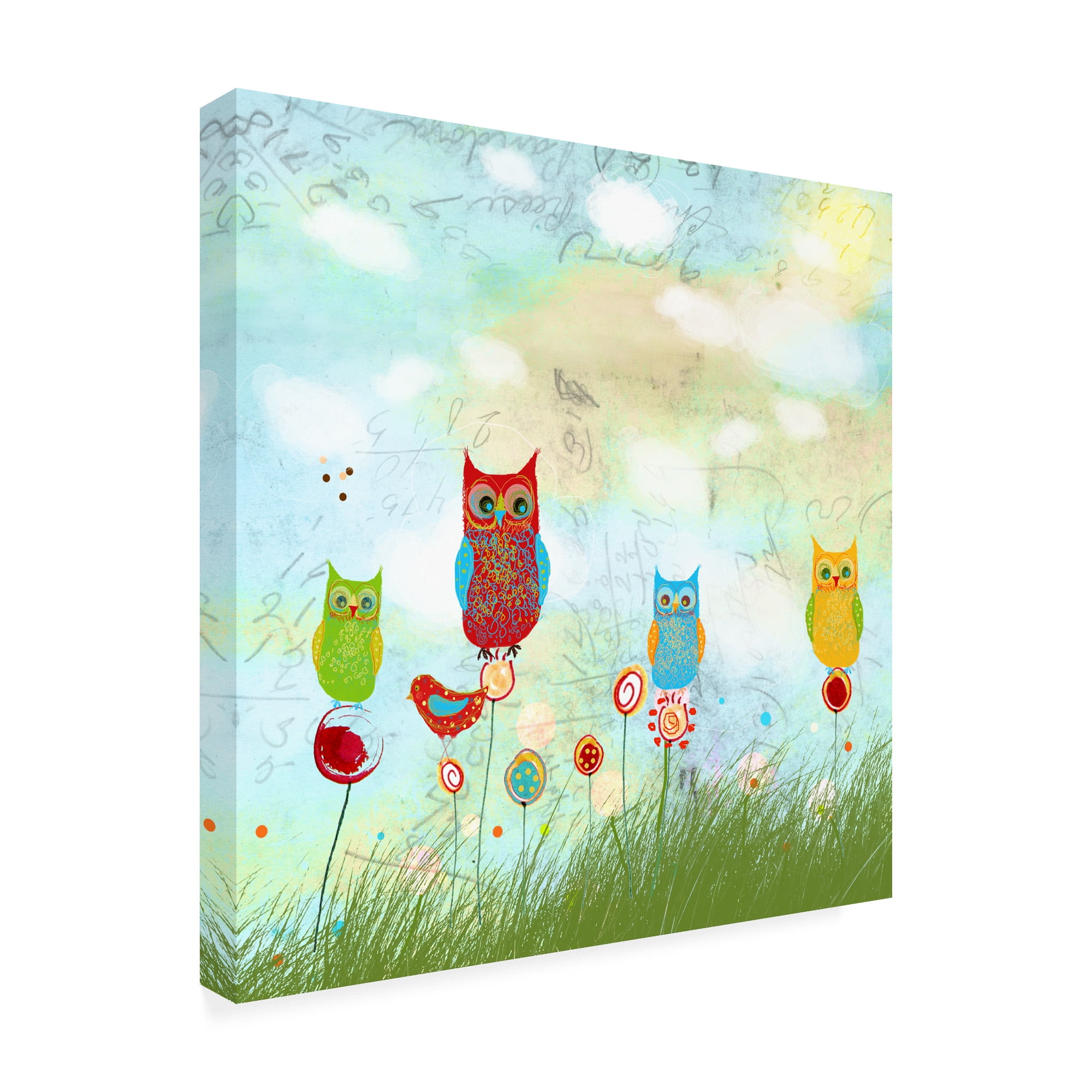 Trademark Fine Art 'Owl Land' Canvas Art by Ingrid Blixt
