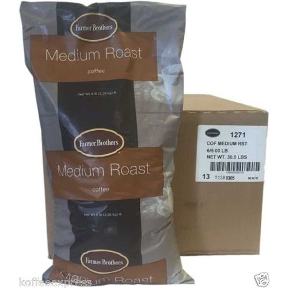 Farmer Brothers Medium Roast Ground Coffee (6 Bags/5 Lbs)