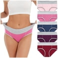thumbnail image 3 of WTXUE Underwear Women Pack | Solid Briefs Bikini Underwear Color Patchwork Underpants Women | Ladies Panties 5-Pack XXL, 3 of 9