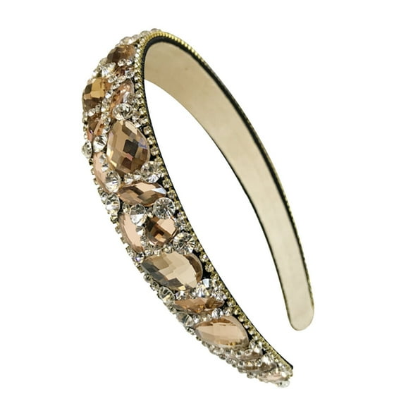 Raindrops Rhinestone Hair Hoops Crystal Headband Women Vintage 1Pcs