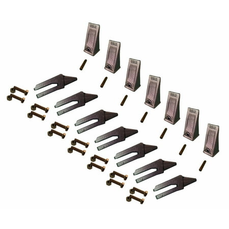

7 - Mini Excavator 156 Series Bolt On Shank Bucket Teeth & Pins - 6808770