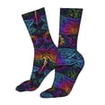 thumbnail image 5 of Salouo Indian Mandalas Dragonfly Pattern Fun Novelty Crew Socks,Casual Athletic Socks Neutral Socks, 5 of 7