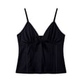 thumbnail image 5 of Lixiuxyad Womens Tank Tops Summer Camisole Top With Bow Knot And Lace Trim For A Slim Fit Casual Style,Black, 5 of 6